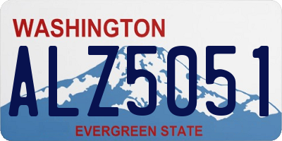 WA license plate ALZ5051