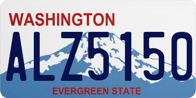 WA license plate ALZ5150