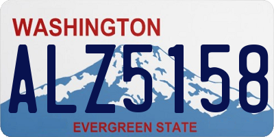 WA license plate ALZ5158