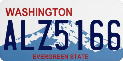 WA license plate ALZ5166
