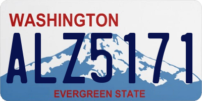 WA license plate ALZ5171