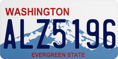 WA license plate ALZ5196