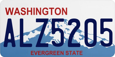 WA license plate ALZ5205