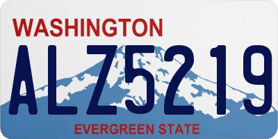 WA license plate ALZ5219