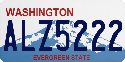 WA license plate ALZ5222