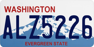 WA license plate ALZ5226