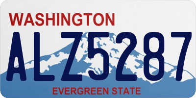 WA license plate ALZ5287