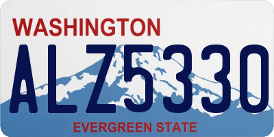 WA license plate ALZ5330
