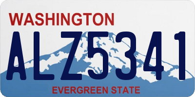 WA license plate ALZ5341