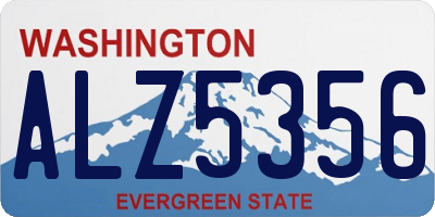WA license plate ALZ5356