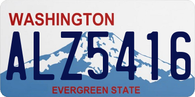 WA license plate ALZ5416