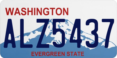 WA license plate ALZ5437