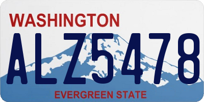 WA license plate ALZ5478