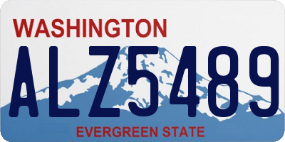 WA license plate ALZ5489