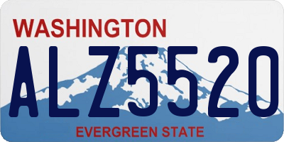 WA license plate ALZ5520