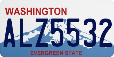 WA license plate ALZ5532