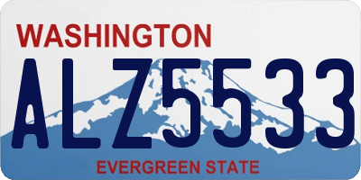 WA license plate ALZ5533