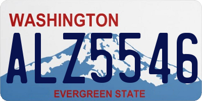 WA license plate ALZ5546