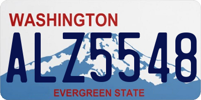 WA license plate ALZ5548