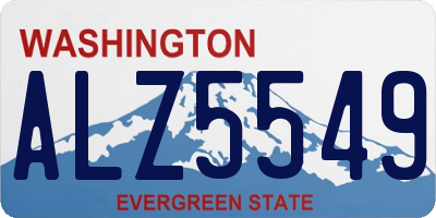WA license plate ALZ5549