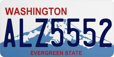 WA license plate ALZ5552