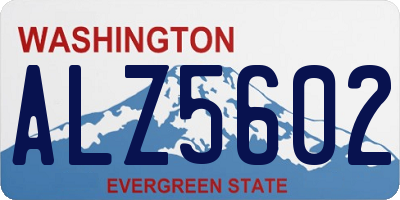 WA license plate ALZ5602