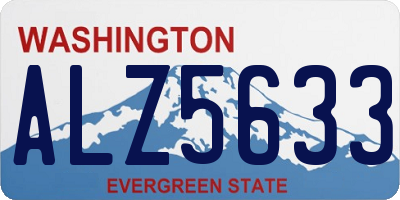 WA license plate ALZ5633