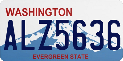 WA license plate ALZ5636