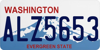 WA license plate ALZ5653