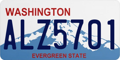 WA license plate ALZ5701