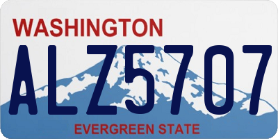 WA license plate ALZ5707
