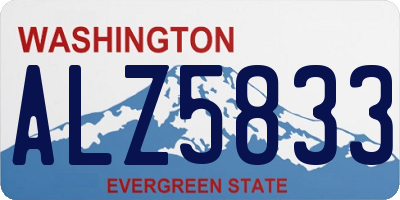 WA license plate ALZ5833