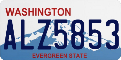 WA license plate ALZ5853