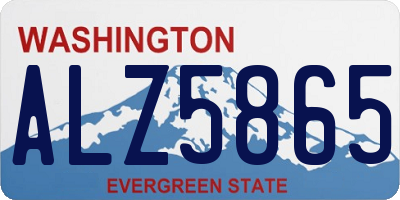WA license plate ALZ5865