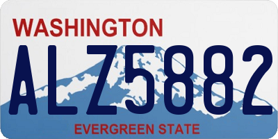 WA license plate ALZ5882