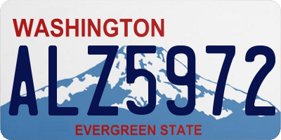 WA license plate ALZ5972