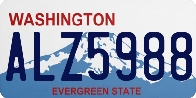 WA license plate ALZ5988