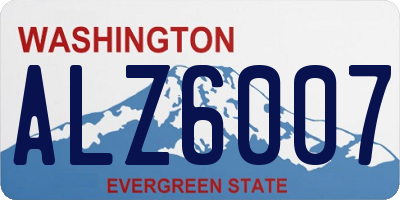 WA license plate ALZ6007