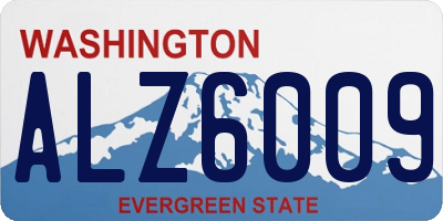 WA license plate ALZ6009