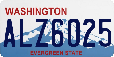 WA license plate ALZ6025