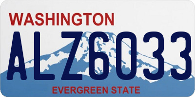 WA license plate ALZ6033