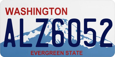 WA license plate ALZ6052