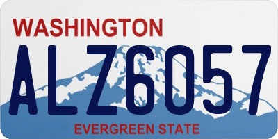 WA license plate ALZ6057