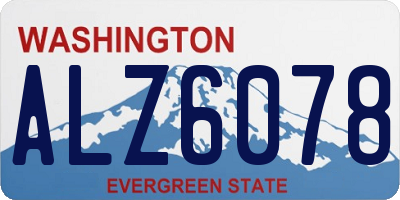 WA license plate ALZ6078