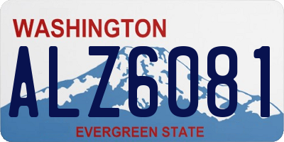 WA license plate ALZ6081
