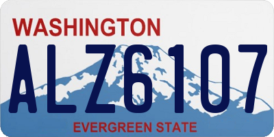 WA license plate ALZ6107