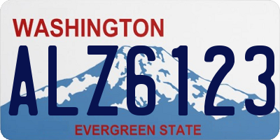 WA license plate ALZ6123