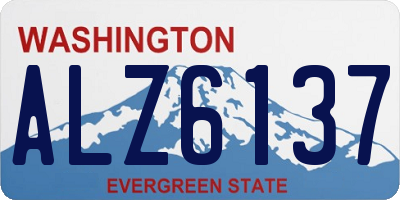 WA license plate ALZ6137