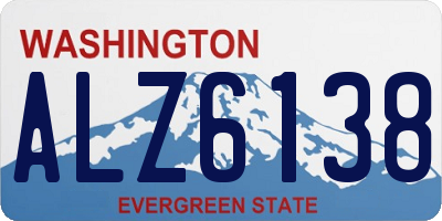 WA license plate ALZ6138
