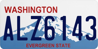 WA license plate ALZ6143